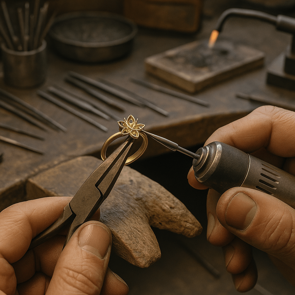 Master jeweler at work